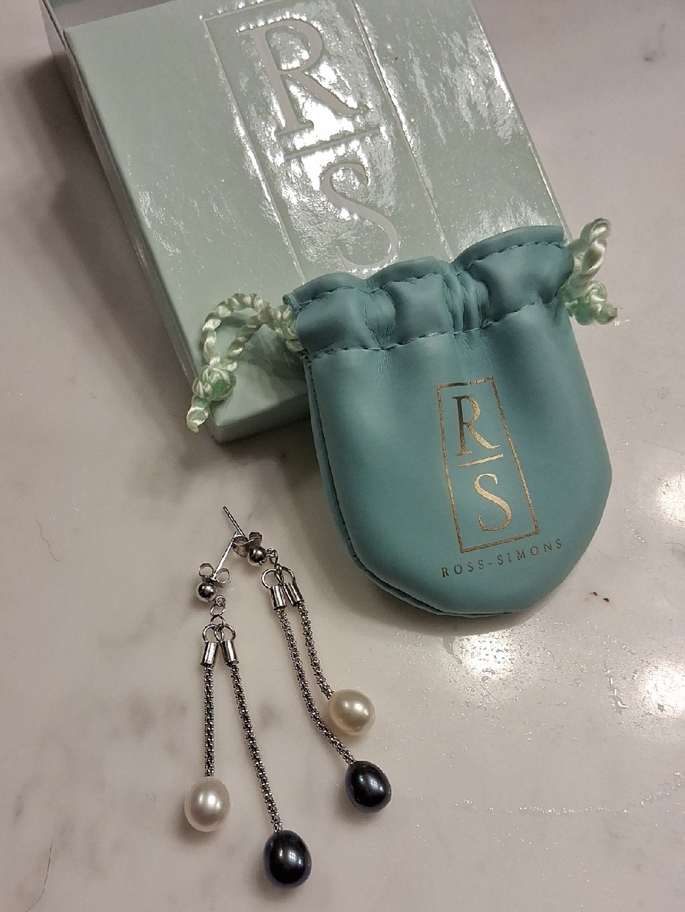 Pearl Drop Earrings - Picture 2 of 3